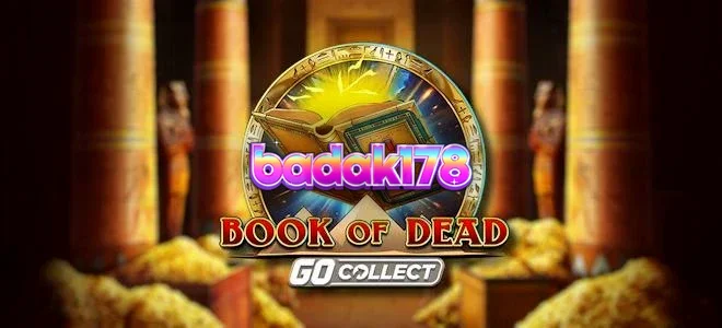Pemandangan kuil kuno dalam permainan slot Book of Dead GO Collect